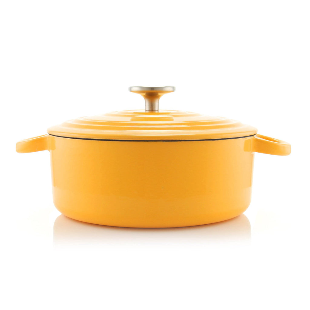 3 qt Round Cast Iron Dutch Oven Cobalt Blue S64096