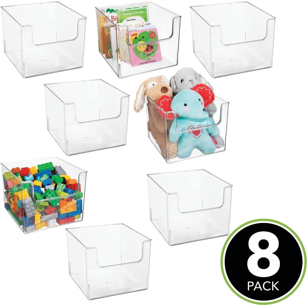 Clear Plastic Storage Organizer Bin 8 Pack L427460