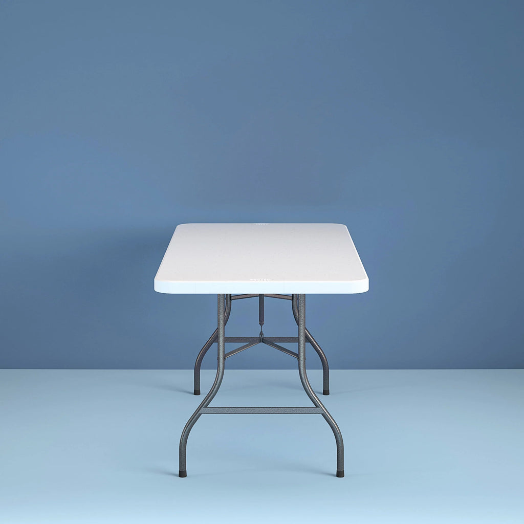 6 Foot Folding Table White Speckle H2354