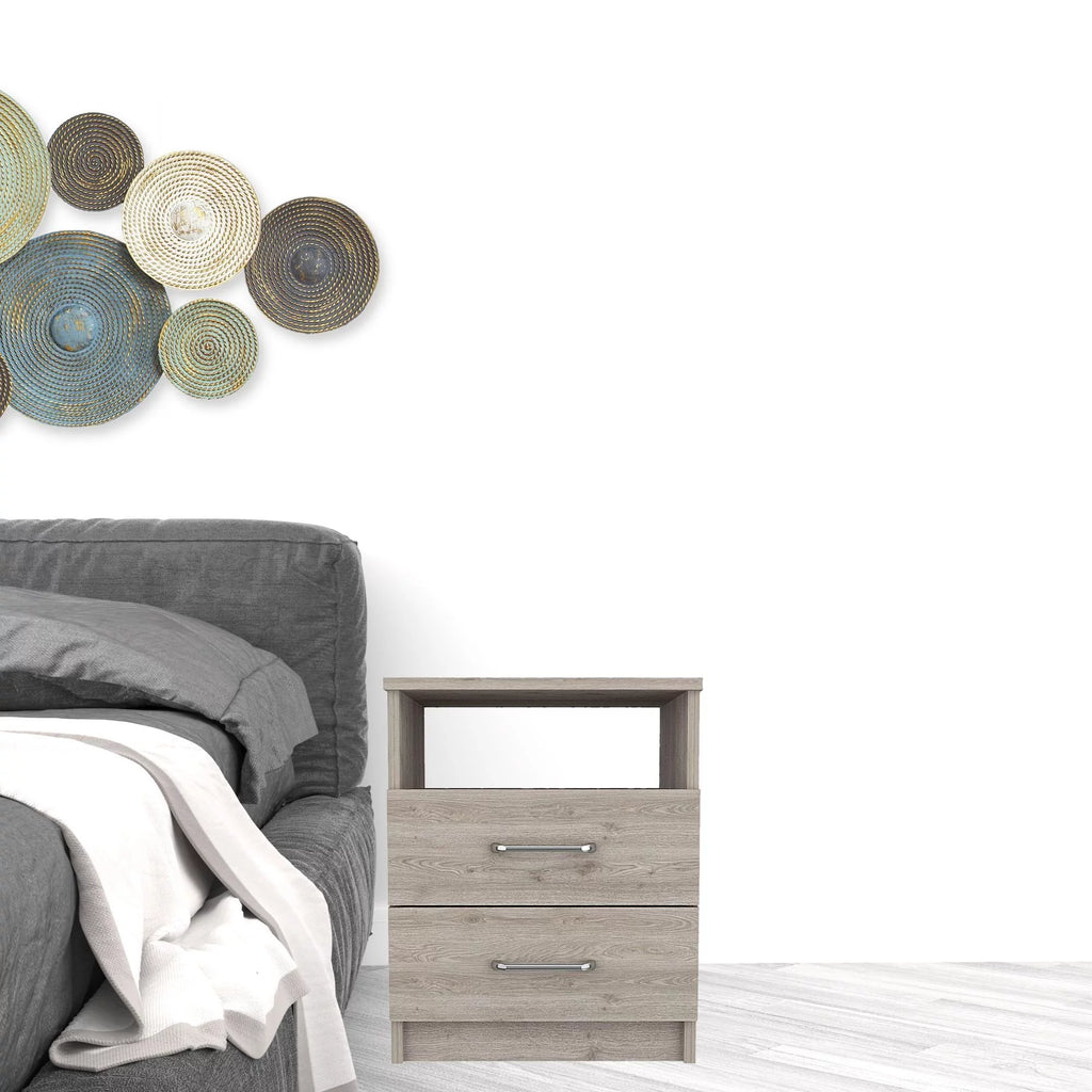 Light Grey Particle Bedroom Nightstand B305