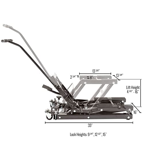 Hydraulic Steel Motorcycle or ATV Lift Jack Stand 1,500 lb. Capacity Q90052