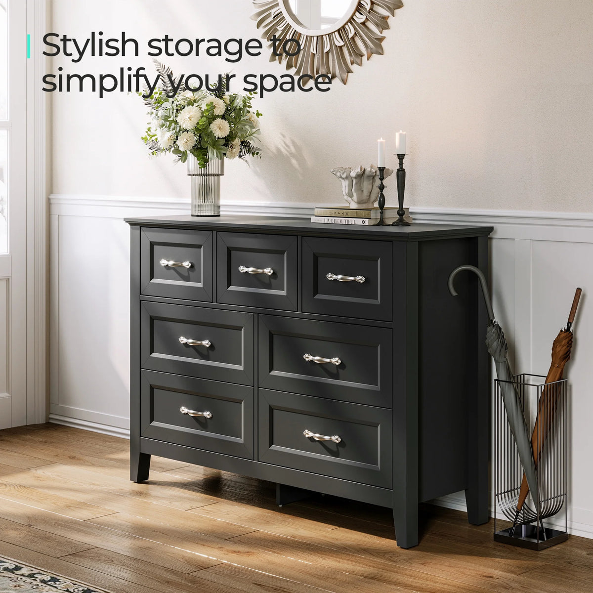Rustic Oak 6 Drawer Dresser A621159