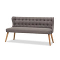 Grey Fabric 3-Seater Settee Bench L522457