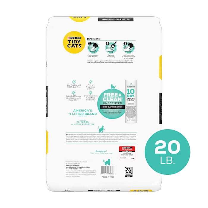 Unscented Non Clumping Cat Litter with Activated Charcoal E20575