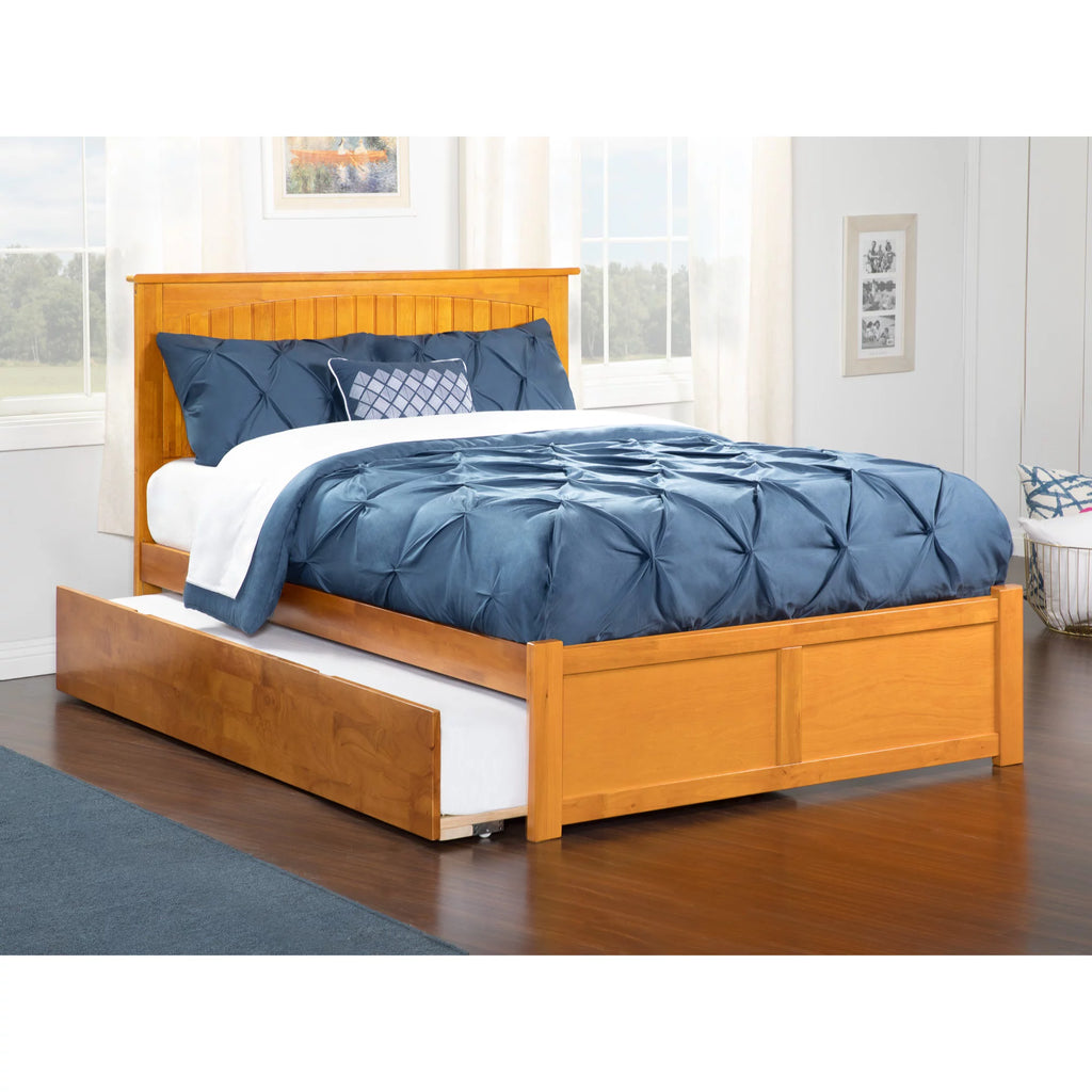Full Size Platform Bed with Trundle V151