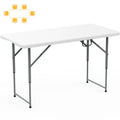 8 Foot Plastic Folding Picnic Table with Carry Handle R877333