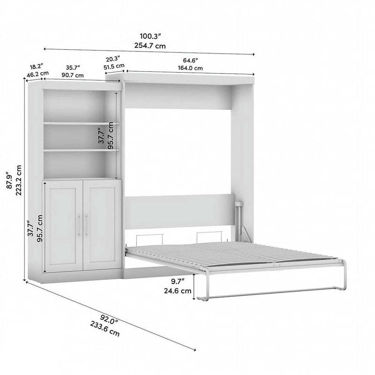 Queen Murphy Bed & Closet Organizer X854