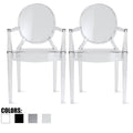 Clear Plastic Dining Chairs Set of 2 L7443