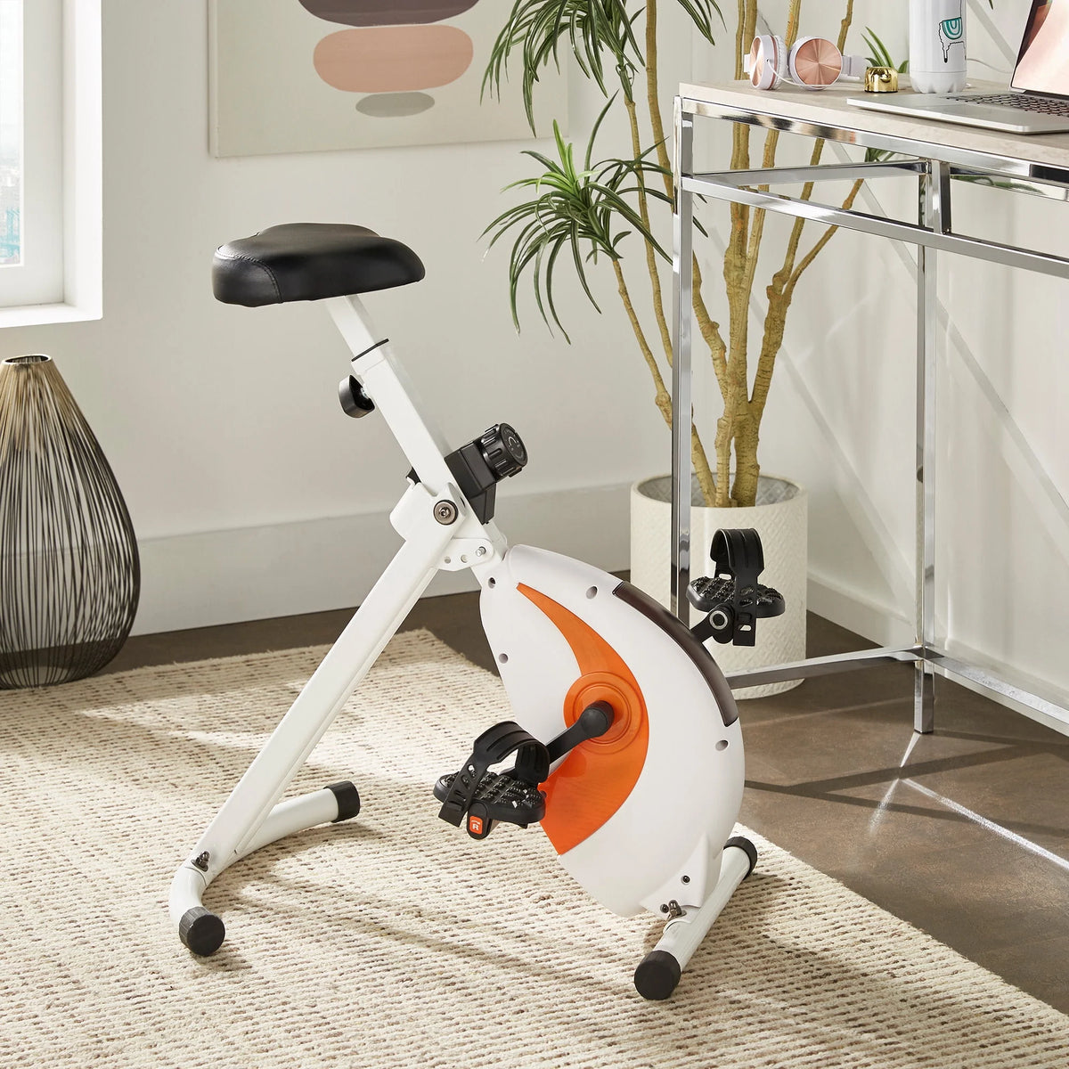 Exercise Bike Chair White Finish Q65737