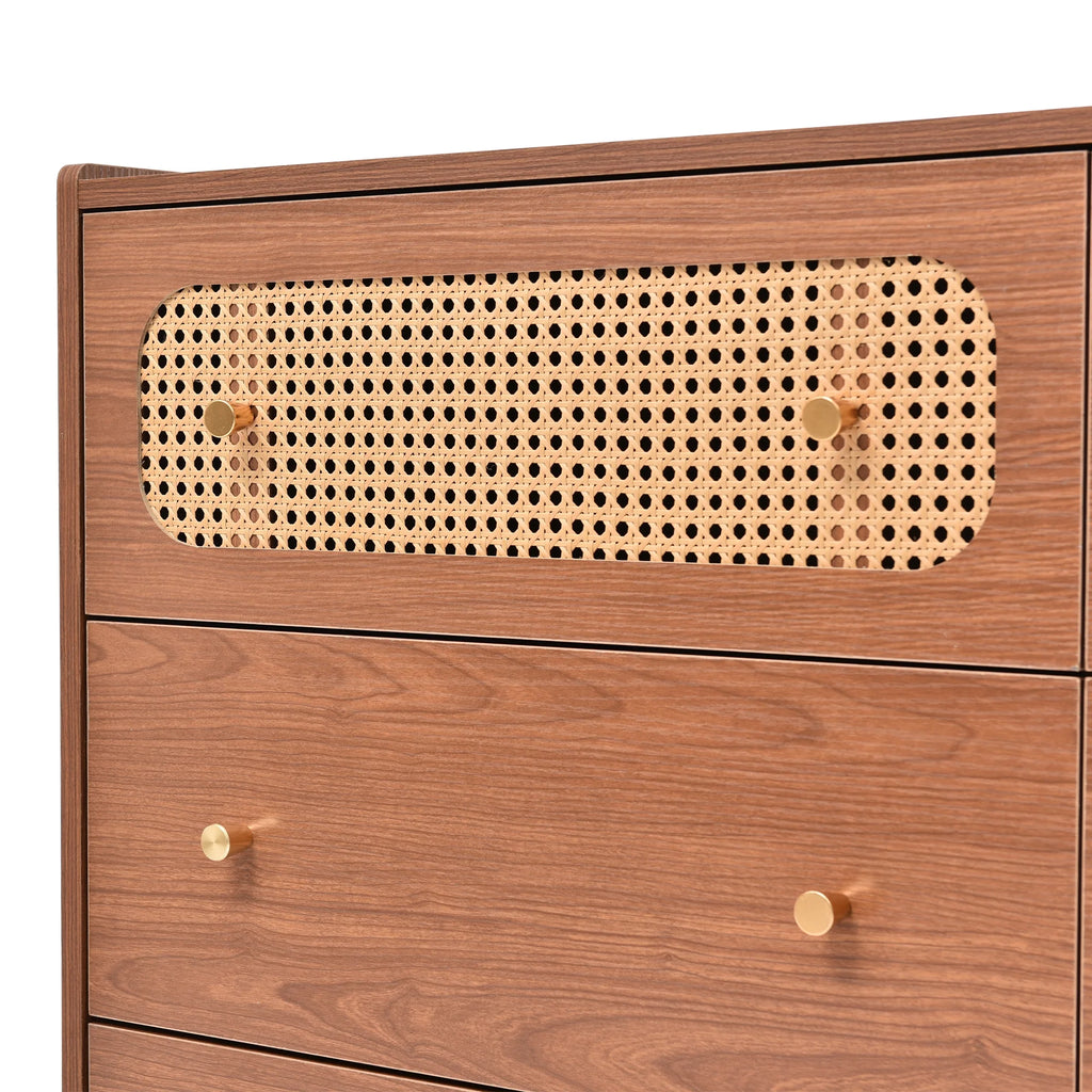 6 Drawer Rattan Dresser F781