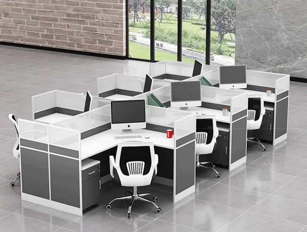 Creative Designer Screen Workstation Office Desk and Chair Y55704