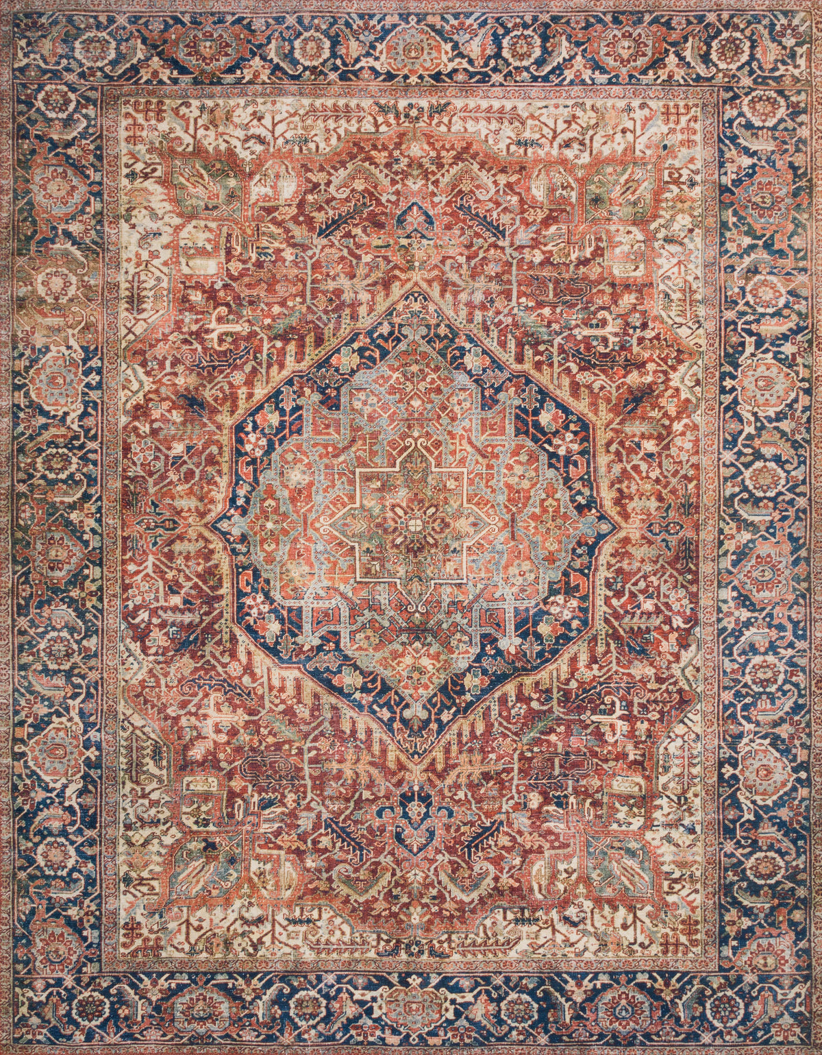 Red Navy 9'0 x 12'0 Rug I23189