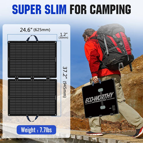 100W Portable Foldable Solar Panel Kit with Adjustable Kickstand Z10159