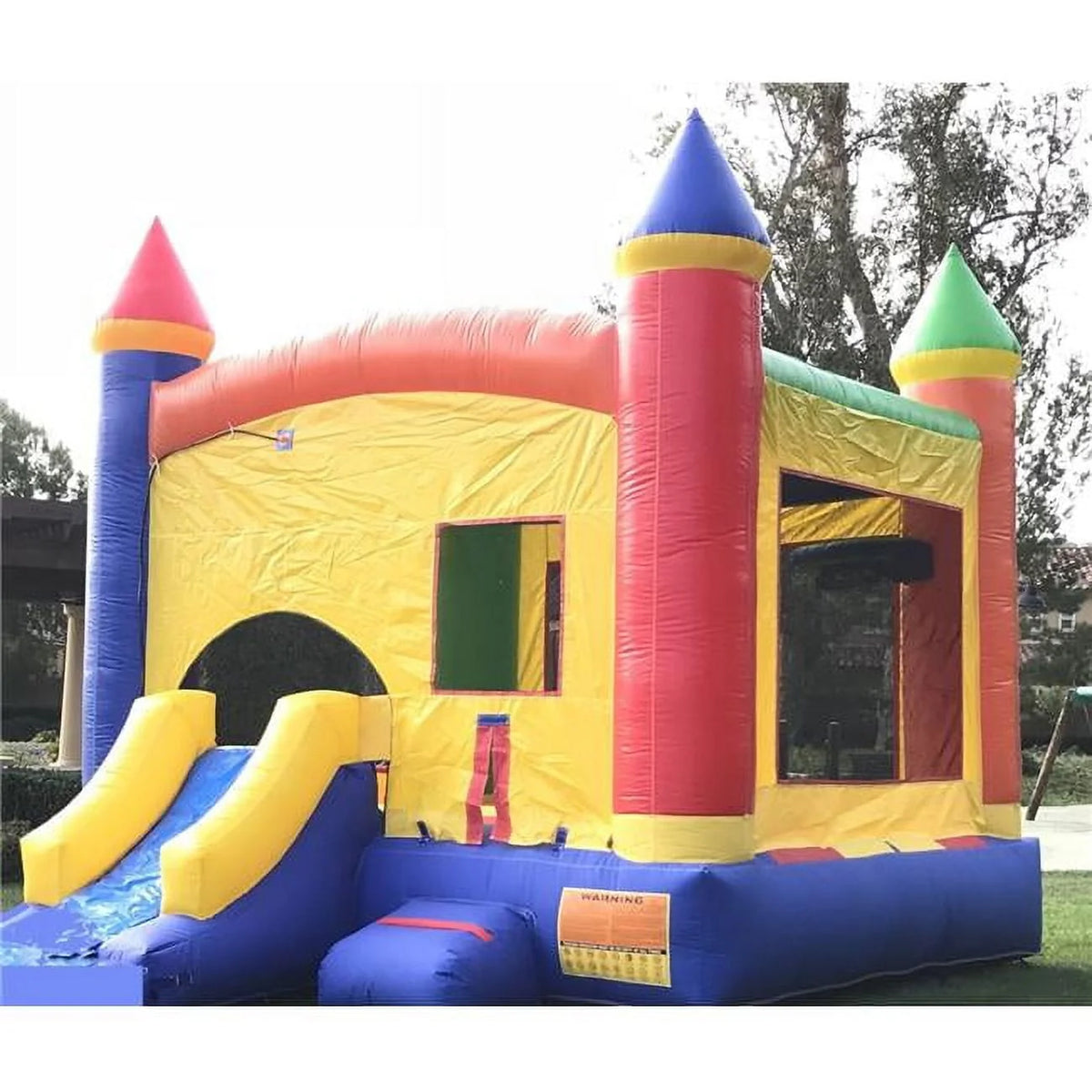 Inflatable Bounce House Wet Dry Slide with Pool & Blower T89882