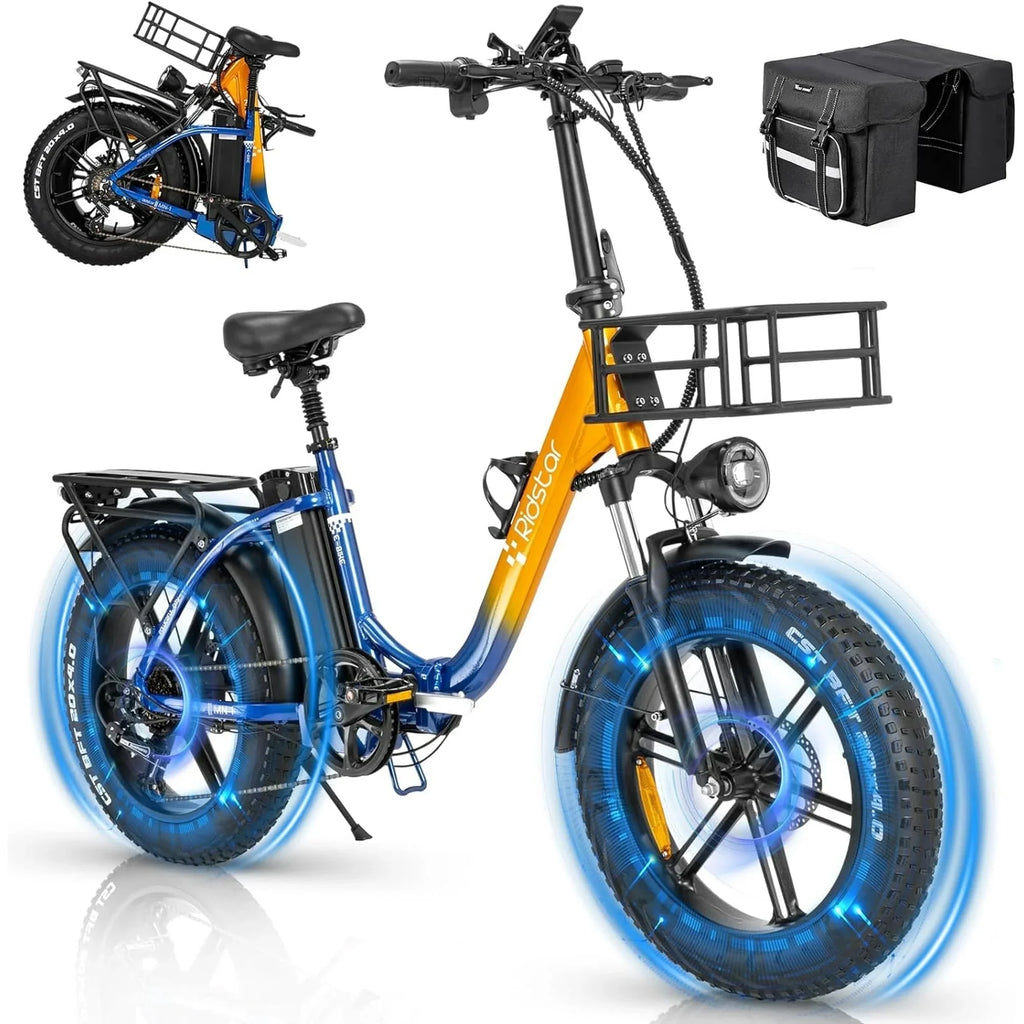 1000W 48V 15Ah Fat Tire Folding Electric Bike A692007