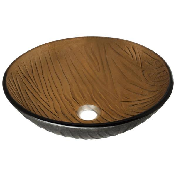 Beach Sand Glass Vessel Bathroom Sink P9253