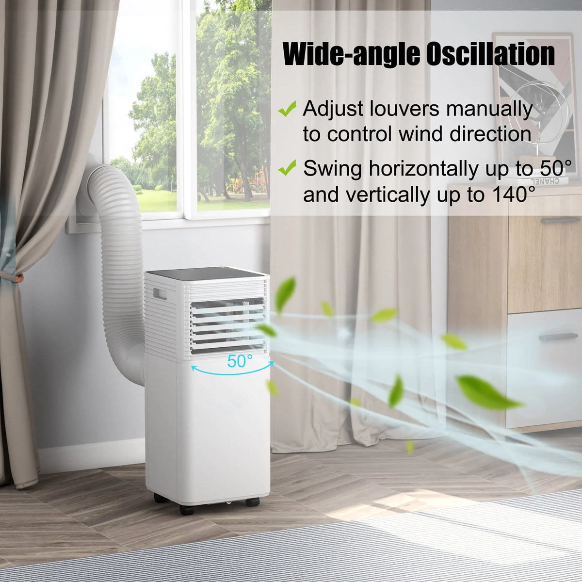 5000 BTU Portable Air Conditioner 3-in-1 Black D14362