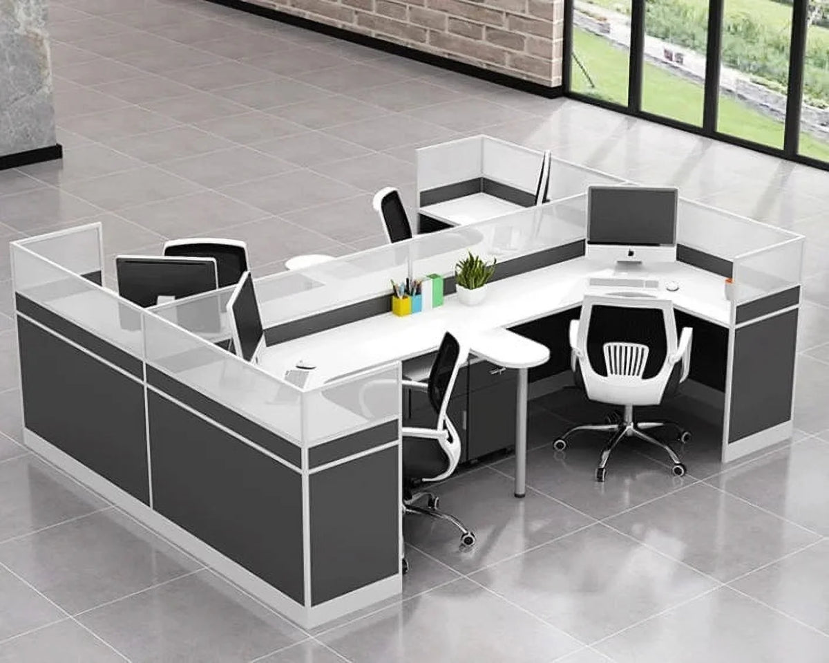 Creative Designer Screen Workstation Office Desk and Chair Y55704
