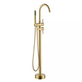 Brushed Gold Freestanding Bathtub Faucet with Handheld Shower R820917