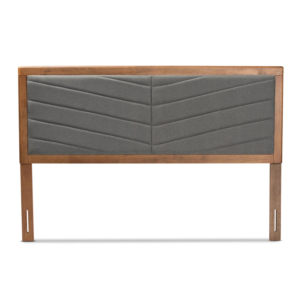 Dark Grey Fabric Upholstered Full Size Headboard Y5345