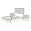 White Wood 3pc Bedroom Set King 2 Nightstands C856433