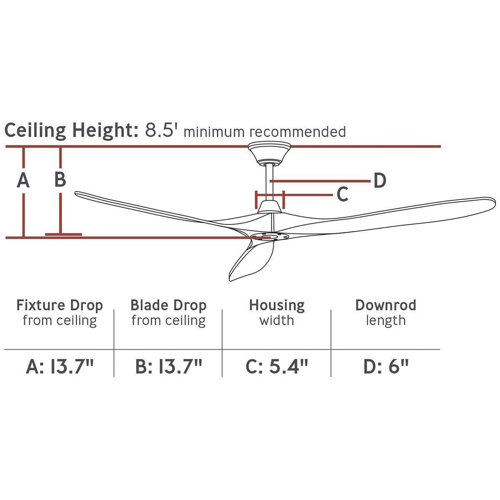 70-Inch Brushed Steel Ceiling Fan Y27984