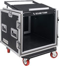10U ATA Rack Case with 11U Slant Mixer Top and Casters R36732