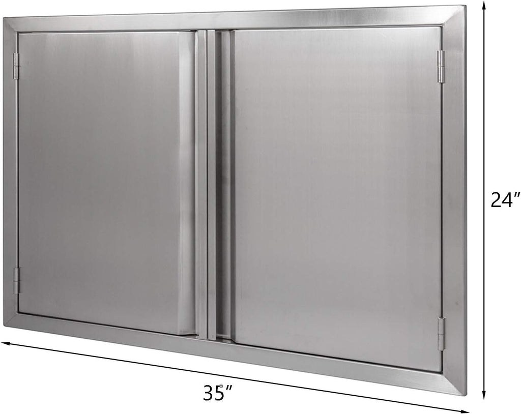 Single BBQ Access Door 304 Stainless 17 W x 24 H W9006