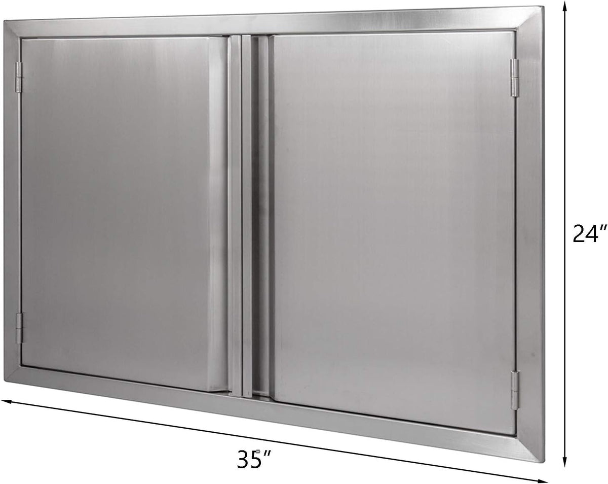 Single BBQ Access Door 304 Stainless 17 W x 24 H W9006