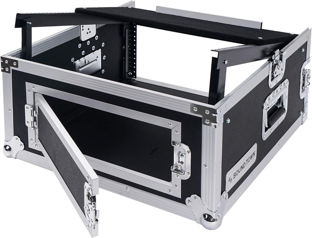 4U PA DJ Pro Audio Rack Case with 13U Slant Mixer Top O264549