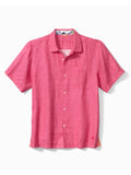 Pink Heather Short Sleeve Button Down Shirt B506
