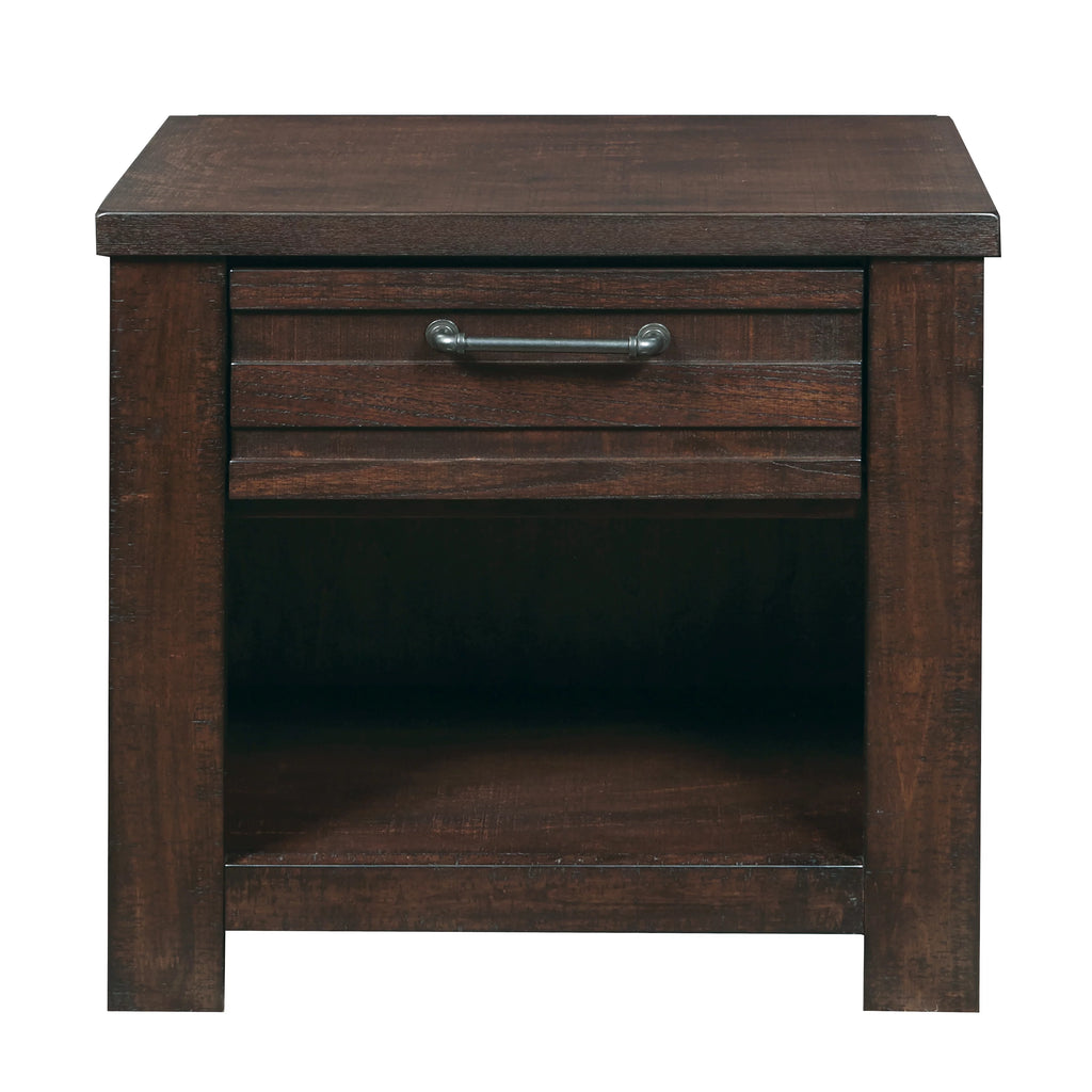 Espresso Wood Bedroom Set with King Bed Dresser Mirror Nightstand Chest N124782