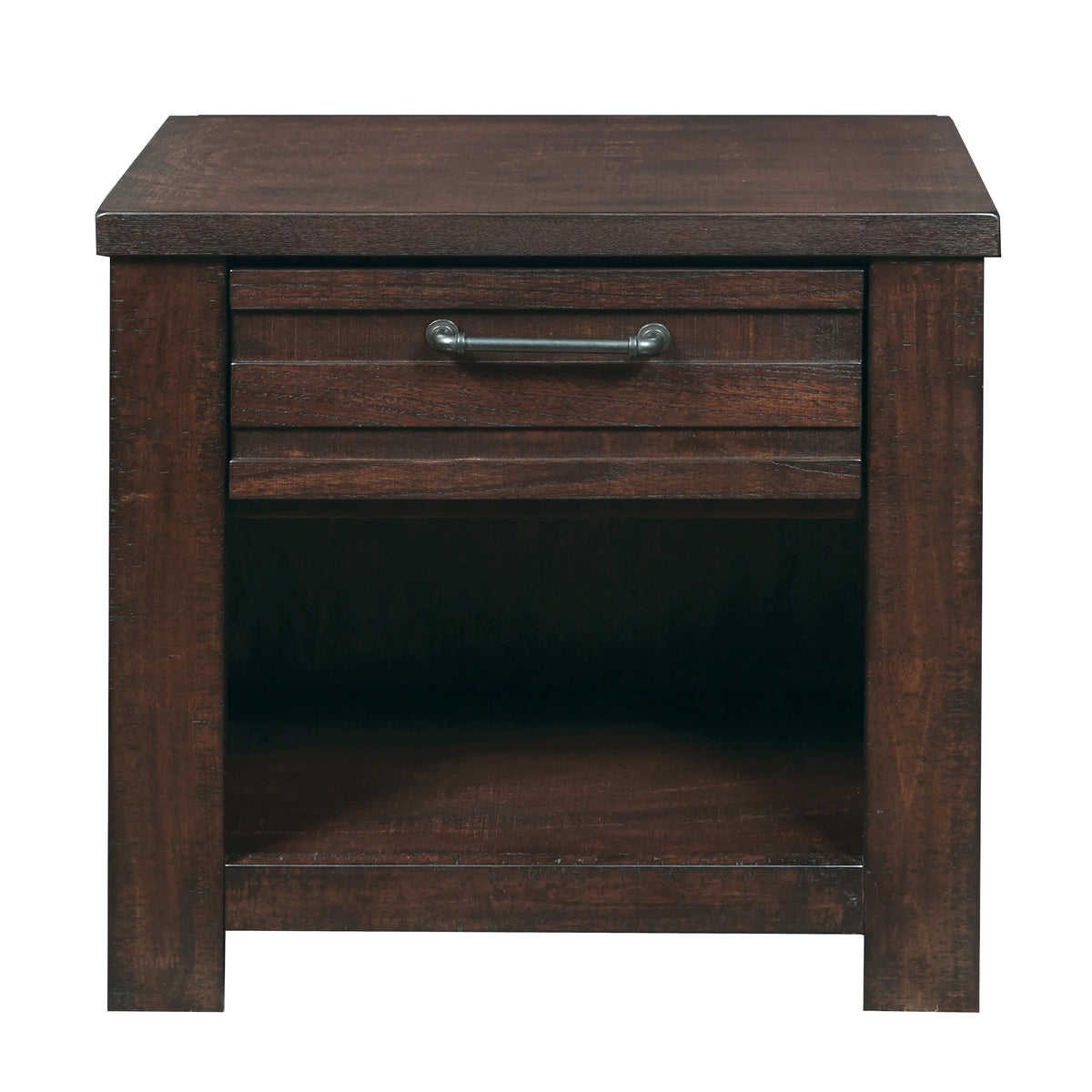 Espresso Wood Bedroom Set with King Bed Dresser Mirror Nightstand Chest N124782
