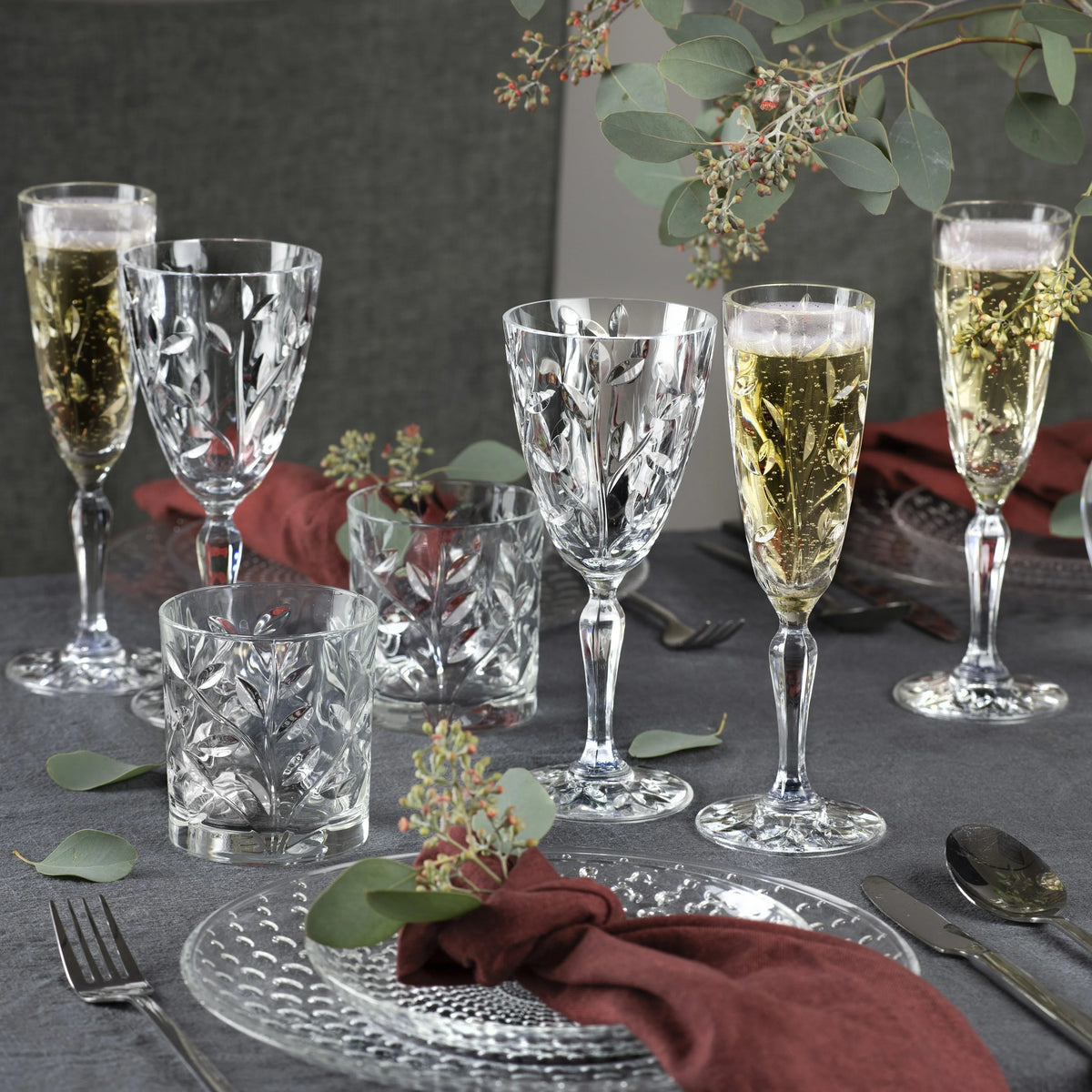 Glass Wine Goblets 7.7 Oz Set of 6 S188
