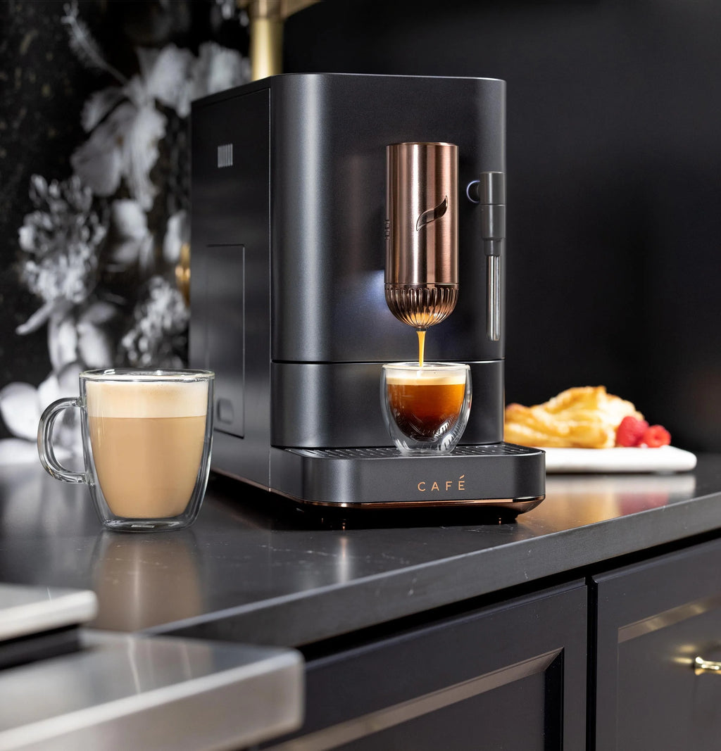 Automatic Espresso Machine with Milk Frother, Matte Black, 1.2 Liter A754