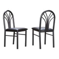 Black Metal Side Chairs Set of 2 S681456