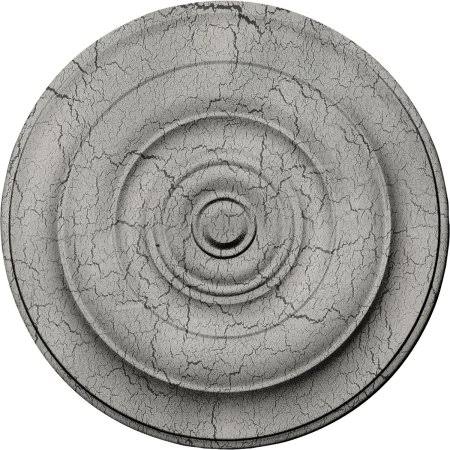 Hand-Painted Ultra Pure White Crackle Ceiling Medallion A8439