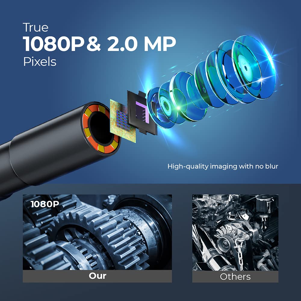 Waterproof USB Borescope Inspection Camera with Light Pack of 2 S7415