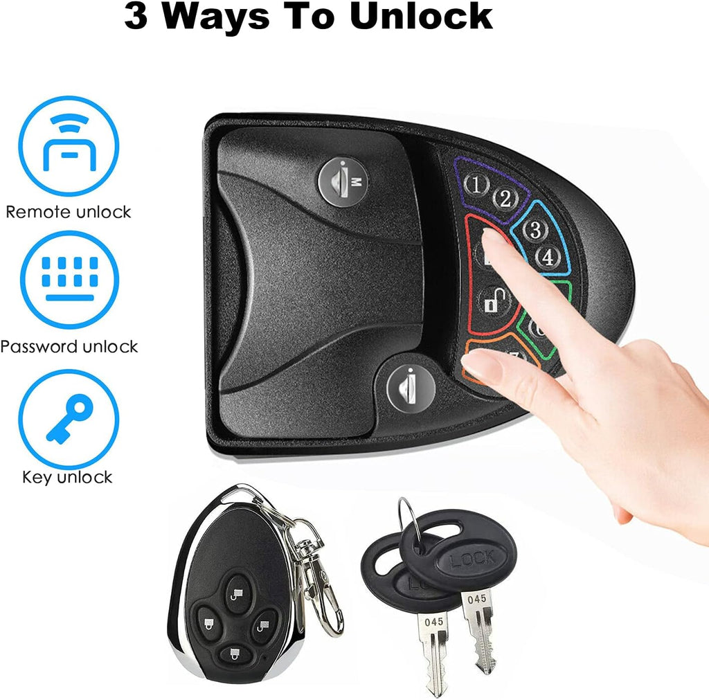 Keyless Entry Door Lock Handle Latch Zinc Alloy Wireless Keypad Remote Control N873