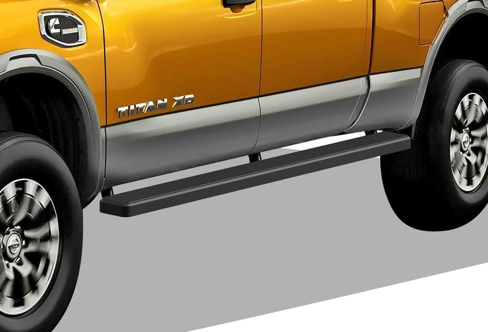 Black 4 inches Running Boards T54077
