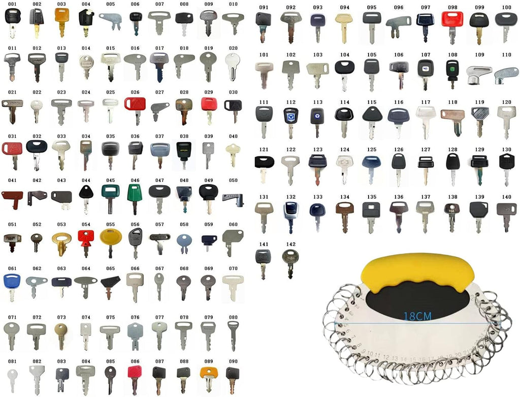 142PC Ignition Keys for Heavy Construction Equipment P653