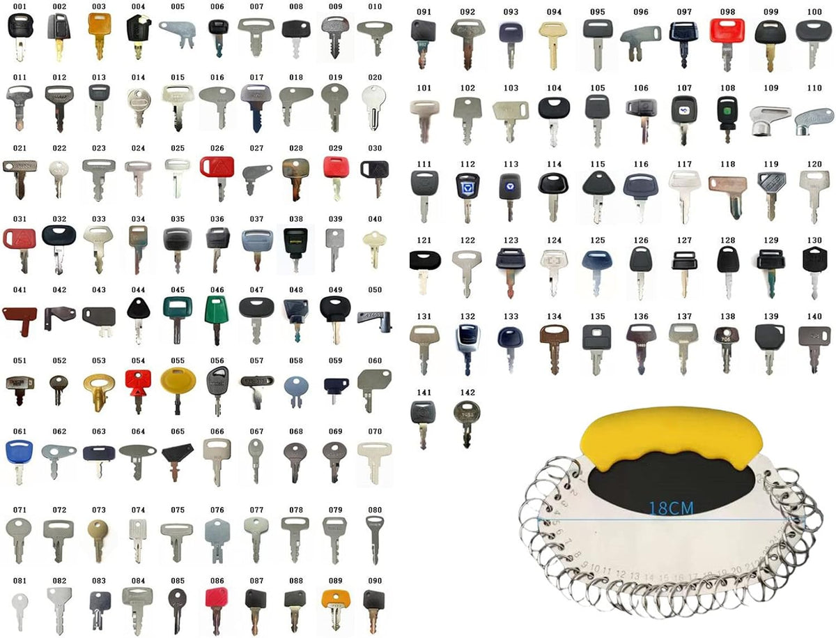 142PC Ignition Keys for Heavy Construction Equipment P653