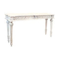 54x22 Solid Wood Console Table Antique White D5763