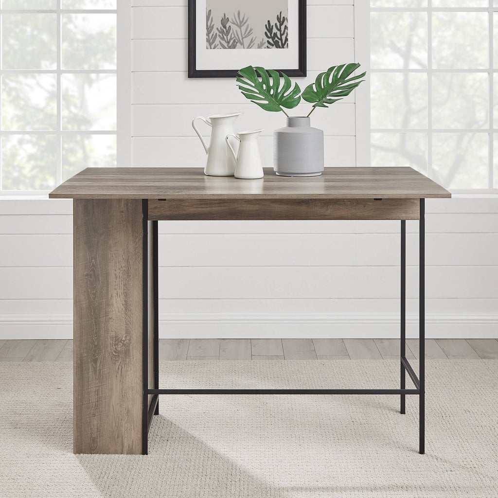 48-Inch Drop Leaf Storage Counter Table K3148