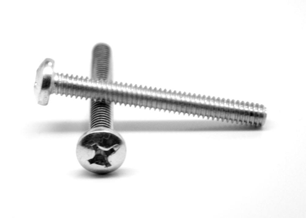 M6 x 1.00 x 40 mm Coarse Thread Machine Screw Phillips Pan Head Low Carbon Steel Zinc Plated Z598157
