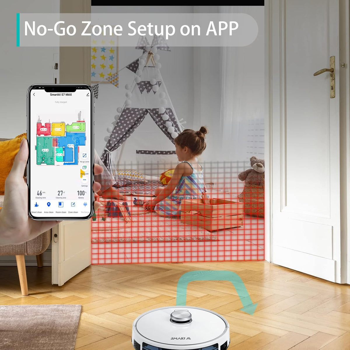 3200Pa Lidar Navigation Robot Vacuum and Mop Combo W61531