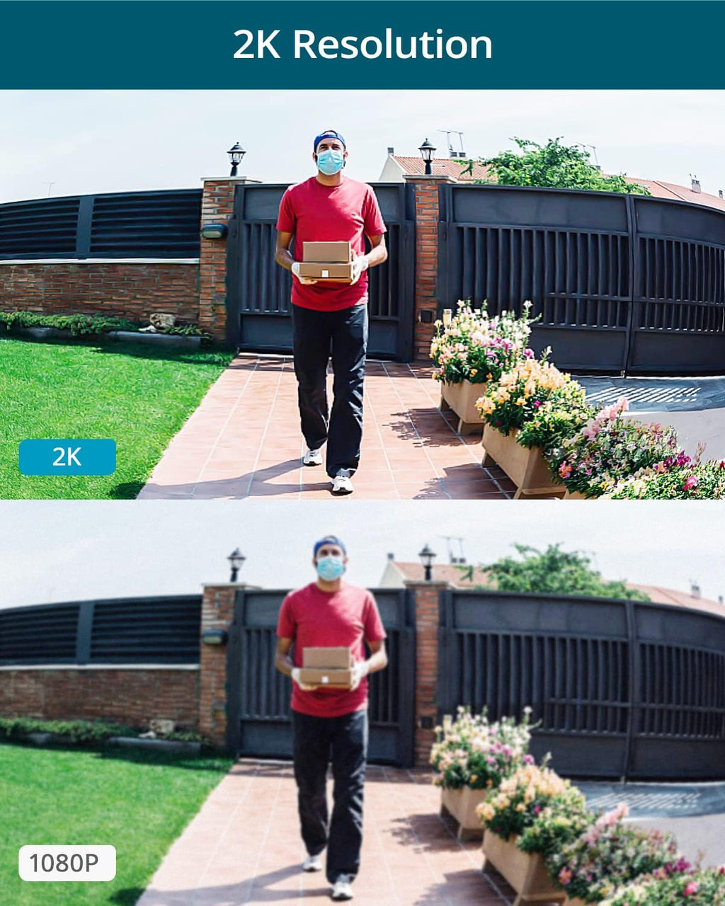 Battery-Powered 2K Wireless Doorbell Camera A44194