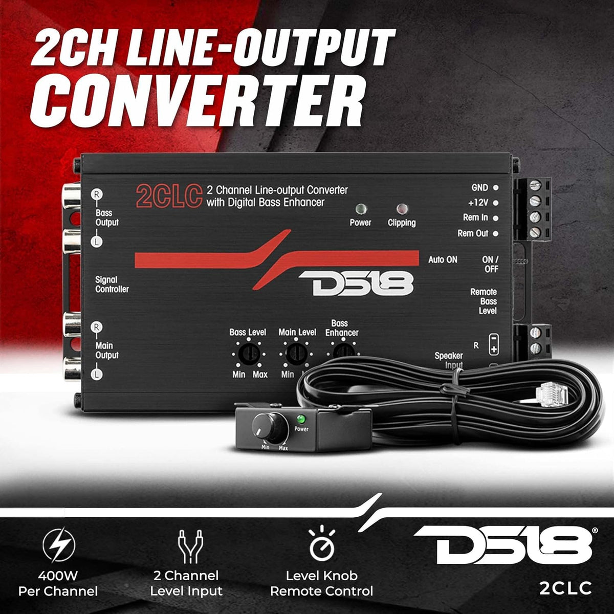 2 Channel Line Output Converter with Digital Bass Enhancer O748747
