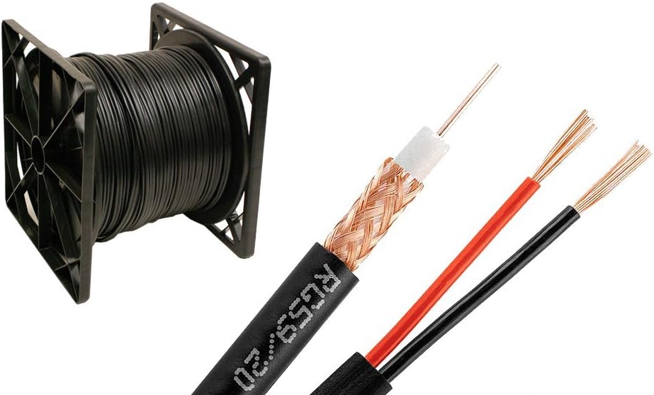 Coaxial Siamese Cable 1000 FT Black U2978