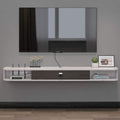 Wall-Mounted Floating TV Console with Door and Storage H128542